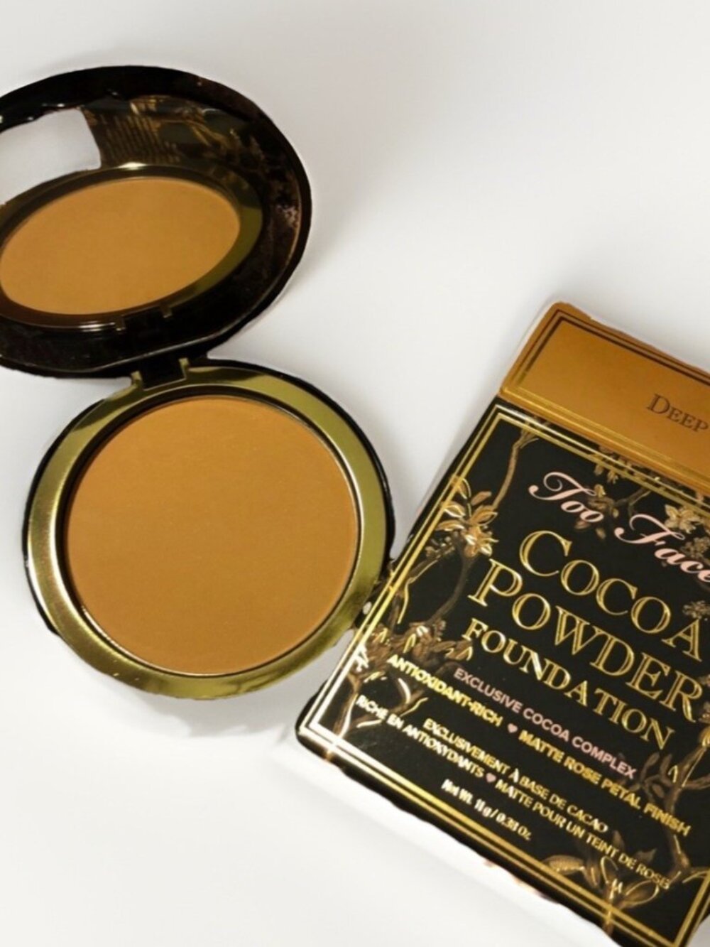Too Faced‎ Cocoa Powder Foundation Deep Tan 0.38 oz New In Box